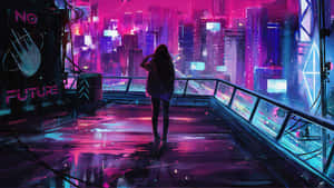 Purple Blue 2560x1440 Cyberpunk Wallpaper