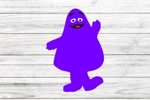 Purple Cartoon Character Wooden Background Wallpaper