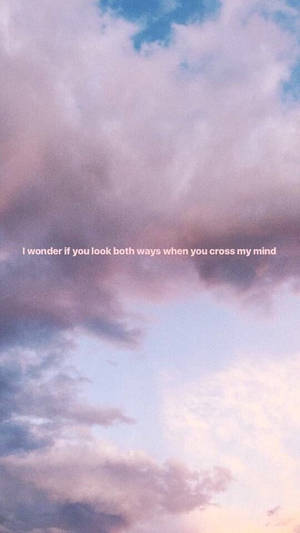 Purple Cloud Aesthetic Tumblr Quotes Wallpaper