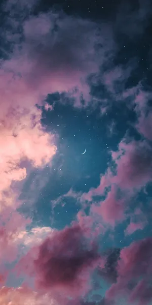 Purple Clouded Sky Wallpaper