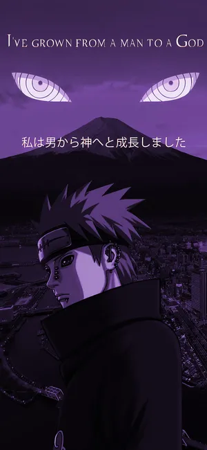Purple Colored Naruto Aesthetic Phone Wallpaper