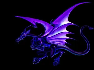 Purple Dragon Crossing Arm Wallpaper