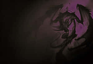 Purple Dragon With A Master Wallpaper