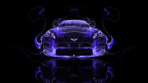 Purple Flames Hyundai Genesis Wallpaper