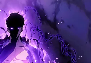 Purple Flames Solo Leveling 4k Wallpaper