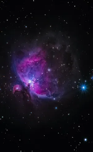 Purple Galaxy And Pink Light Iphone Wallpaper