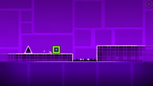 Purple Geometry Dash Level Wallpaper