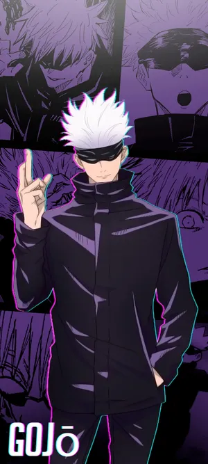 Purple Gojo Jujutsu Kaisen Iphone Wallpaper