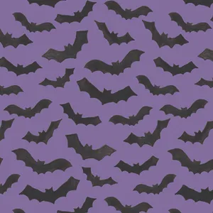 Purple Gothic Bat Pattern Wallpaper