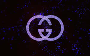 Purple Gucci Emblem Black Background Wallpaper