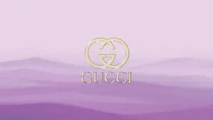 Purple Gucci Silver Logotype Wallpaper