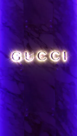 Purple Gucci Sparkling Wordmark Wallpaper