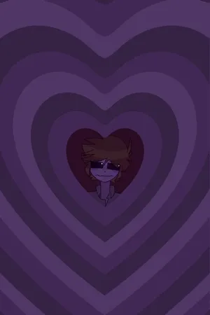 Purple Heart Embrace Illustration Wallpaper