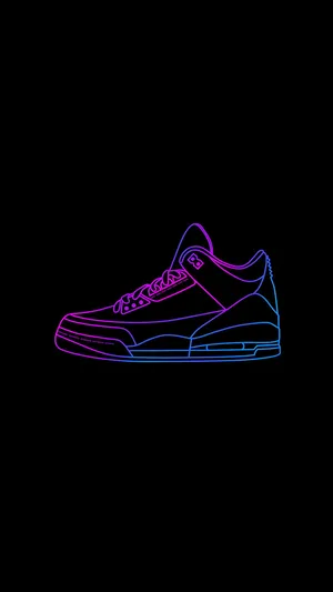 Purple Jordan Minimalist Neon Wallpaper