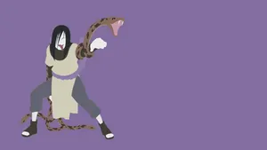 Purple Orochimaru And Snake Wallpaper