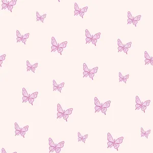 Purple Pastel Butterflies Pattern Design Wallpaper