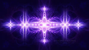 Purple Reflective Chakra Art Wallpaper