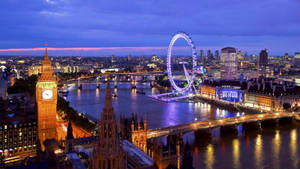 Purple Sky In London Wallpaper