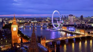 Purple Sky In London Wallpaper