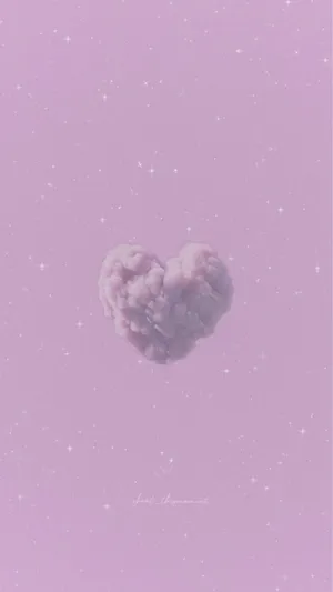 Purple Smoke Aesthetic Heart Wallpaper