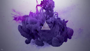 Purple Smoke Takes A Triangle Shape Wallpaper