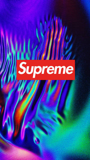 Purple Supreme Neon Retro Wallpaper