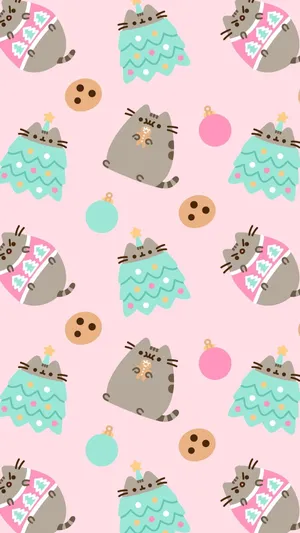 Pusheen Cat Cookie Iphone Wallpaper