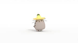 Pusheen Looks Party Ready In A Mexican Hat! Wallpaper