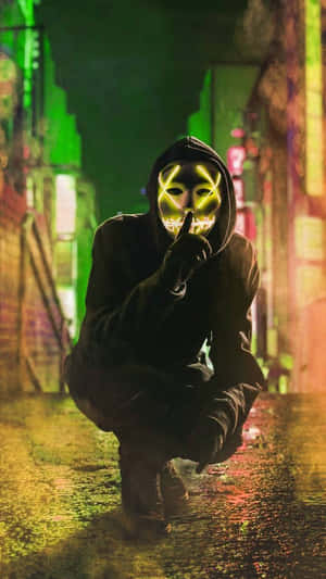 Put On A Neon Mask And Let The Wild Night Begin Wallpaper