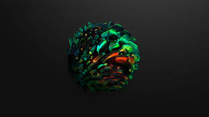 Qhd 3d Green Abstract Wallpaper