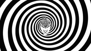 Qr Code In Front Of Hypnosis Swirl Wallpaper