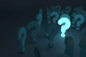 Question Mark Neon Light Digital Art Wallpaper