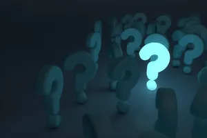 Question Mark Neon Light Digital Art Wallpaper