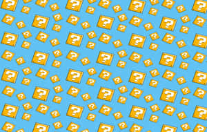 Question Mark Super Mario Themed Digital Art Wallpaper