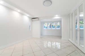 Quiet Solitude In An Air-conditioned Empty Room Wallpaper