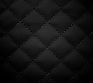 Quilted Leather Fabric Black Pattern Wallpaper