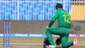 Quinton De Kock On One Knee Wallpaper