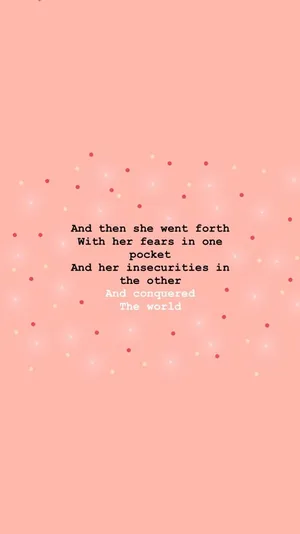 Quote About Setting Aside Insecurity Wallpaper