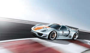 Racing Car Speed Blur Track Wallpaper