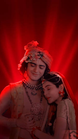 Radha Krishna Serial Red Light Wallpaper