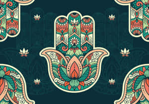 Radiant Hamsa Hand Symbol Wallpaper Wallpaper