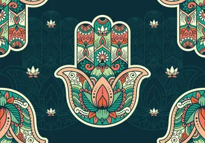 Radiant Hamsa Hand Symbol Wallpaper Wallpaper