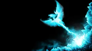 Radiant Ice Dragon Wallpaper