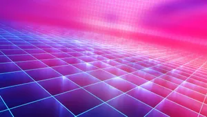 Radiating Neon Purple Grid Wallpaper