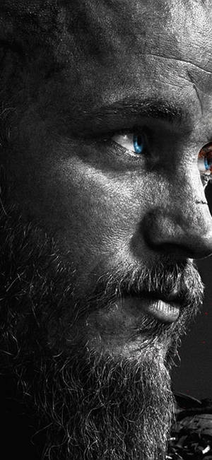 Ragnar Lothbrok 4k Side Profile Black And White Wallpaper