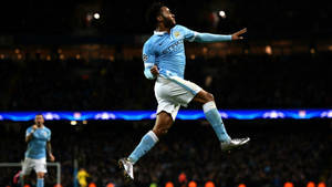 Raheem Sterling High Jump Wallpaper