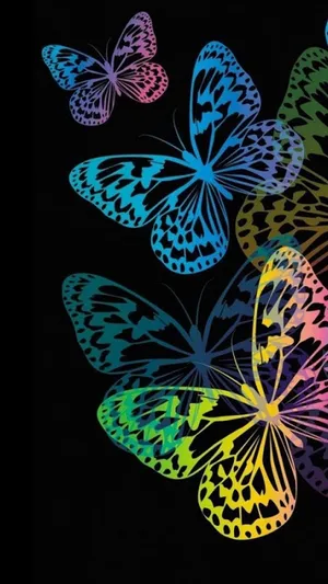 Rainbow Butterfly Aesthetic Wallpaper