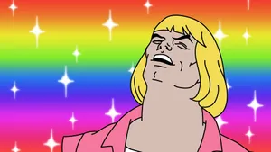 Rainbow He-man Meme Pfp Wallpaper