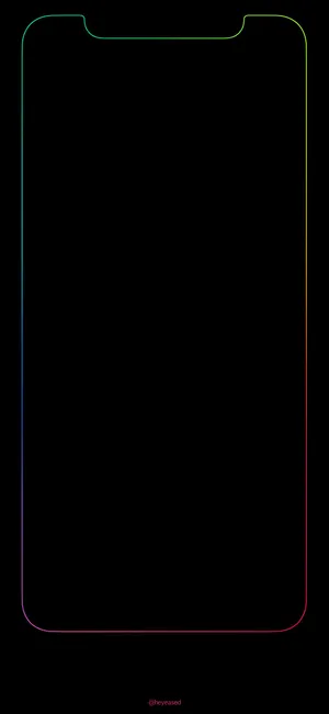 Rainbow Outline Iphone Screen Wallpaper