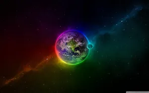 Rainbow Planet Earth Wallpaper